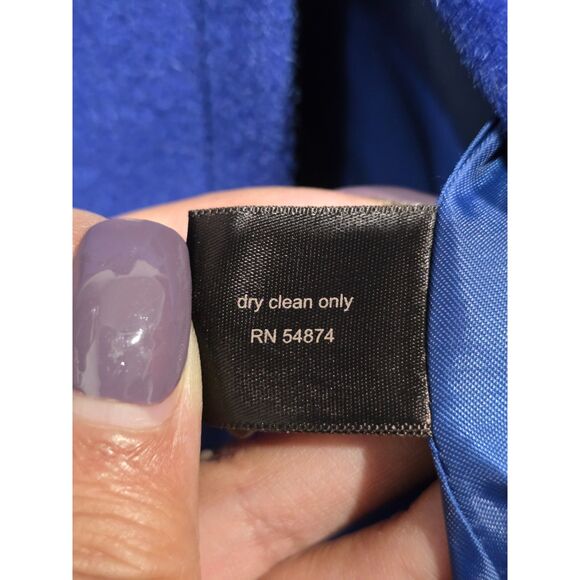 NWT The Limited Royal Blue Brushed Wool Blend Military Peacoat Jacket, S - Picture 10 of 12